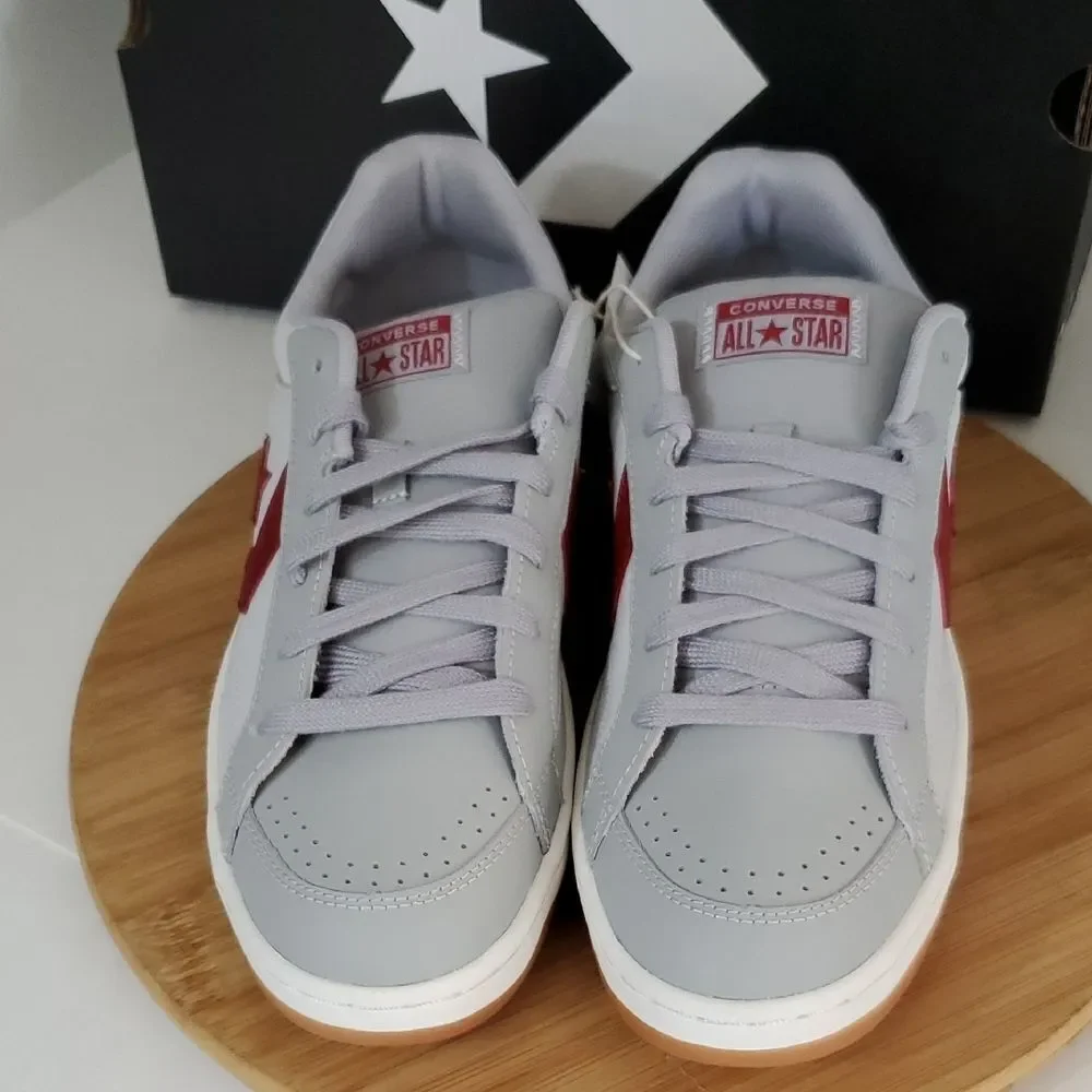 Converse Pro Blaze Classic Ox Grey Red Sneakers Unisex M10/W11.5 NIB - Picture 3 of 10